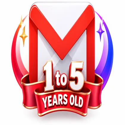1 to 5 years old gmail with 2fa key